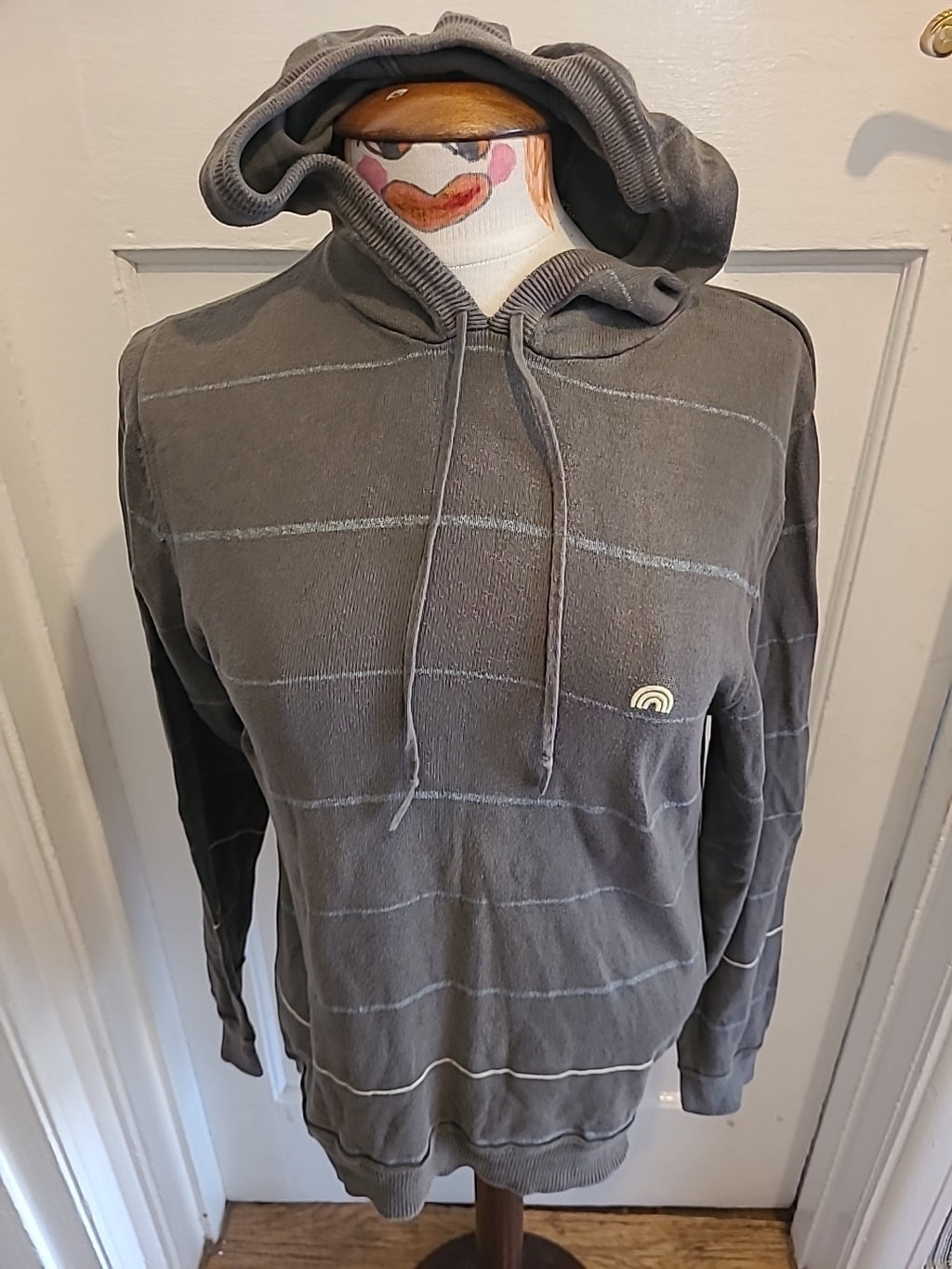 Mens Soulcal Size Small Green/grey/blue Long Sleeved Pullover Hoodie