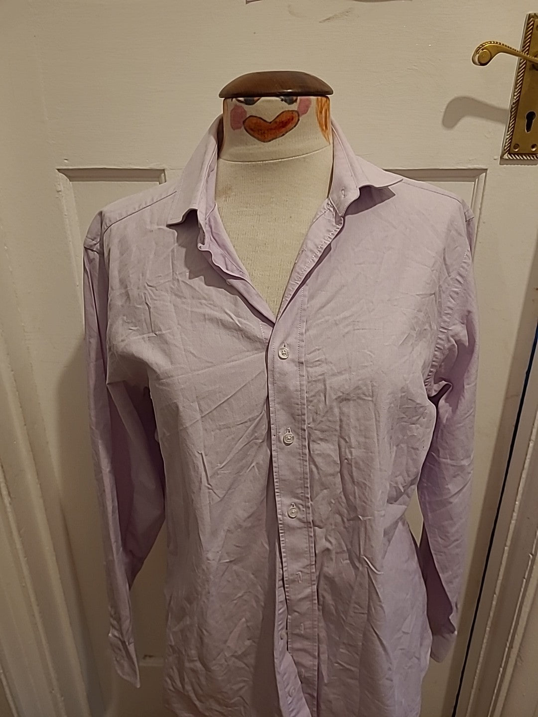 Mens Rochas(Paris) Size 16" Collar Pale Lilac Formal Shirt