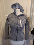 Ladies Next Size 6 Grey Fleck Zipped Hoodie
