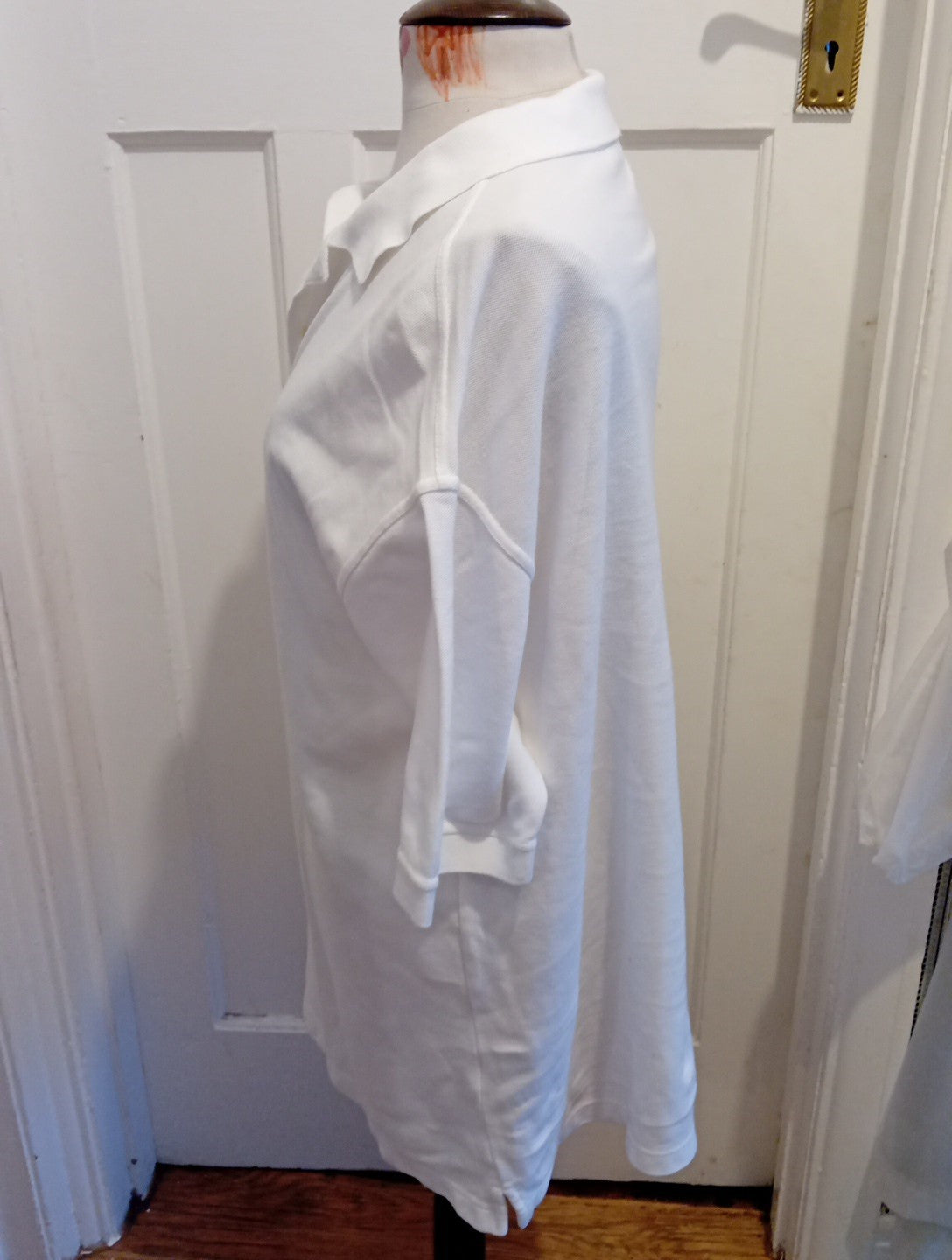 Mens St Michael Size Medium White Short Sleeved Polo