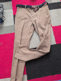 Steel & Jelly 34R Slim Fit Brown Chinos Trousers