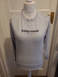 Girls Zara Size 13-14 Years Grey Friday Mood Long Sleeve Jumper