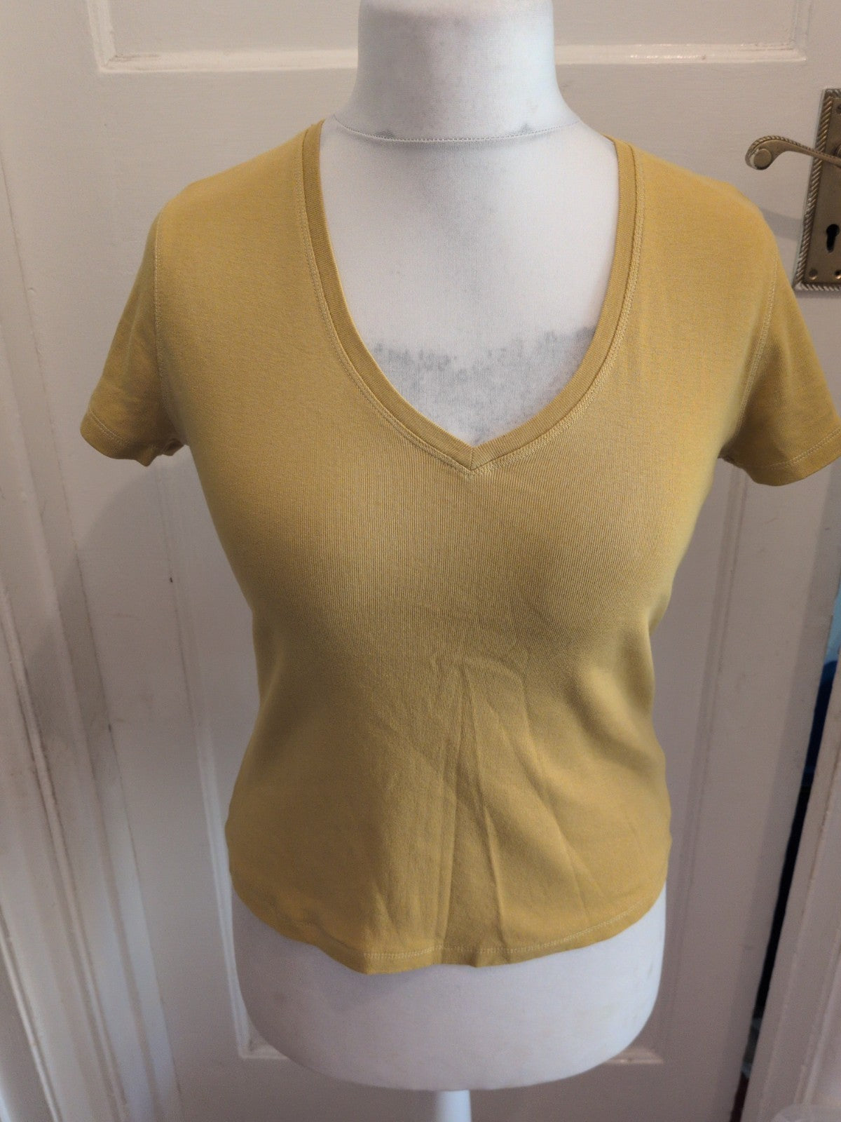 Marks And Spencer 14 Dark Yellow Short Sleeve T-shirt