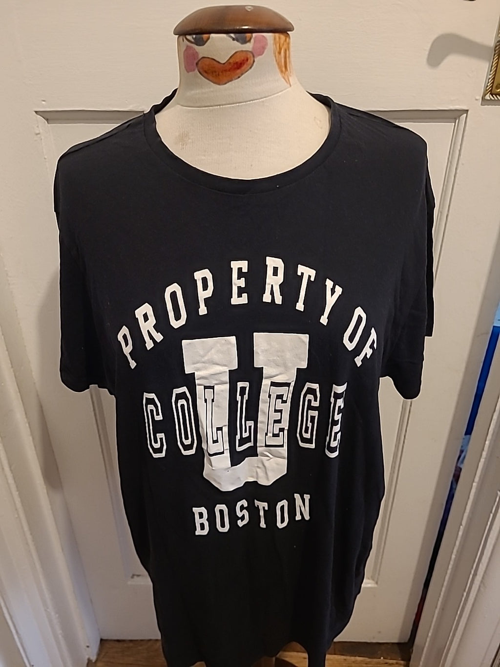 Mens Primark Size XL Black "Boston" Print Tshirt
