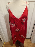 Ladies Love To Lounge Size 14-16 Red Floral Sleeveless Nightwear