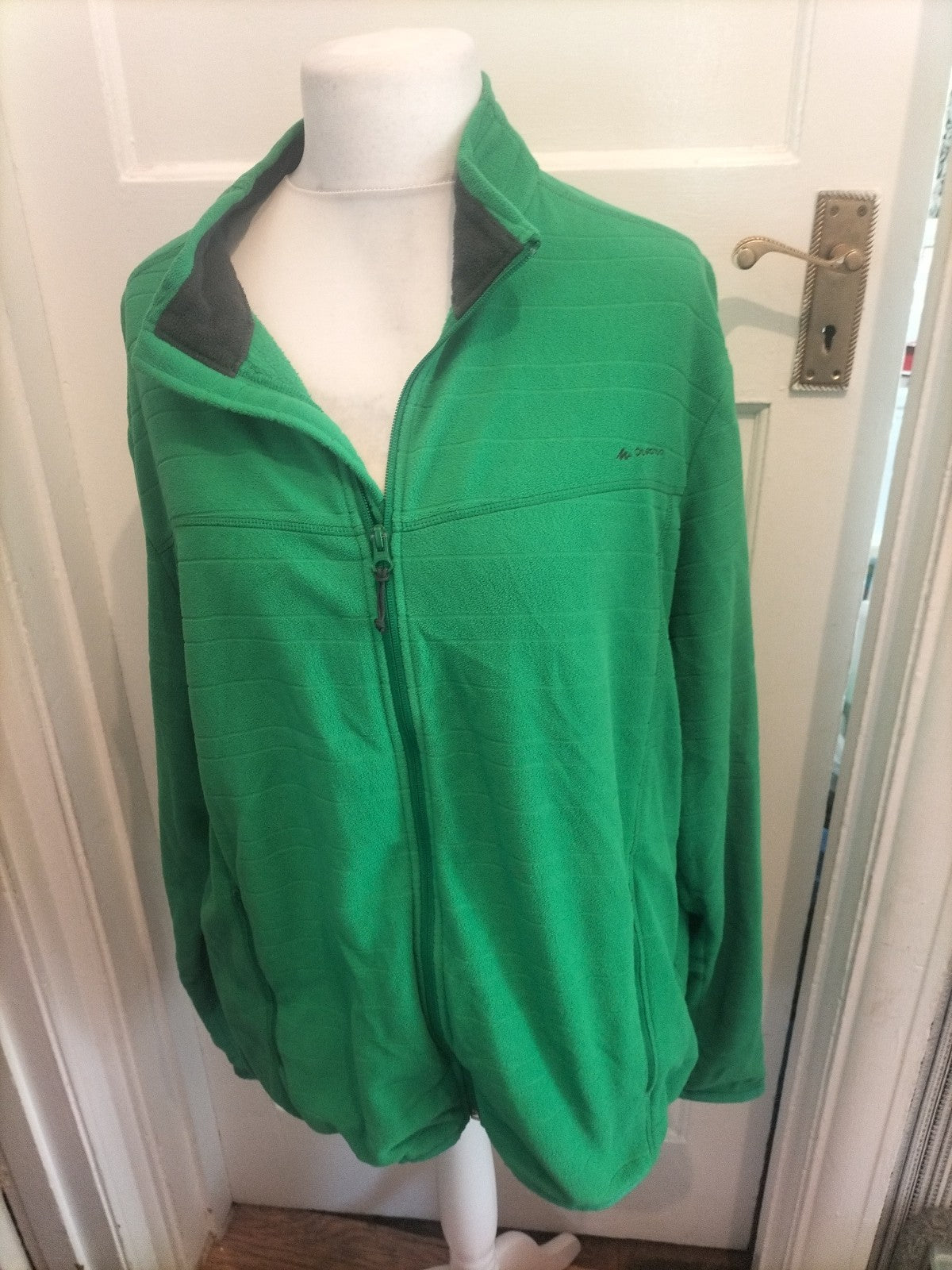 Mens Quechua Size 3xl Green Full Zip Jumper