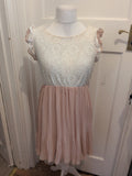Absolutely & Faith Large Cream And Beige Lined Sleeveless Dress