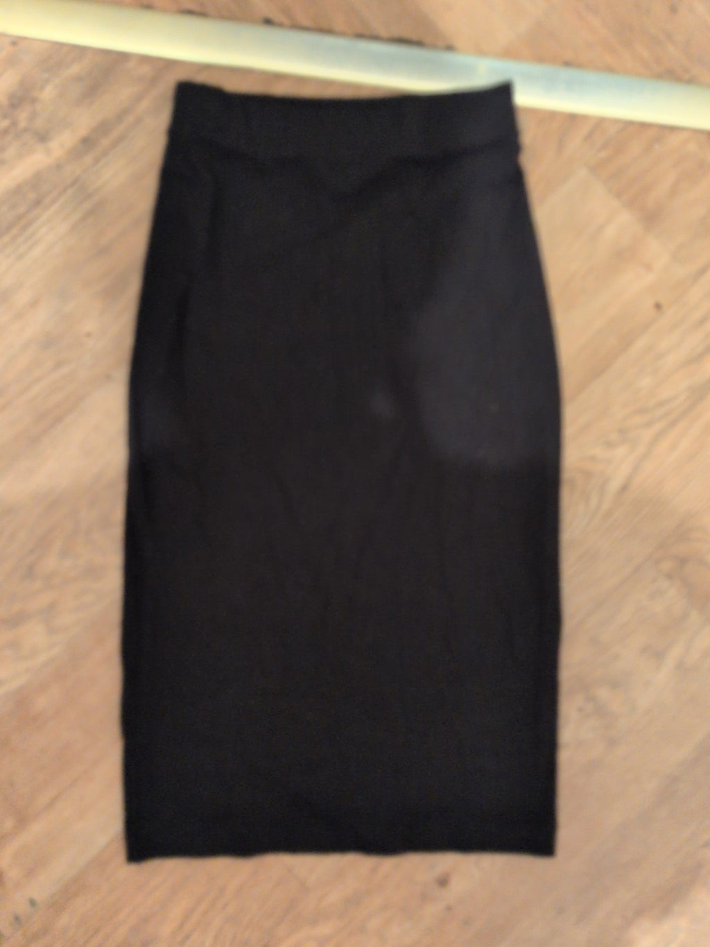 Divided Small Black Pencil Skirt Stretch