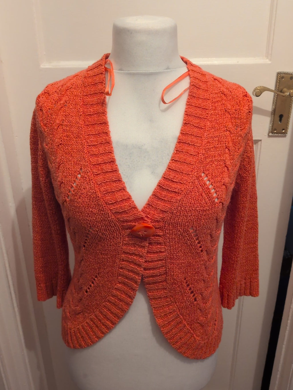 Ladies Evie Size 14-16 Pink Knit Cardigan