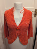 Ladies Evie Size 14-16 Pink Knit Cardigan