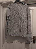 Find XS White Stripe Long Sleeved T-shirt Top