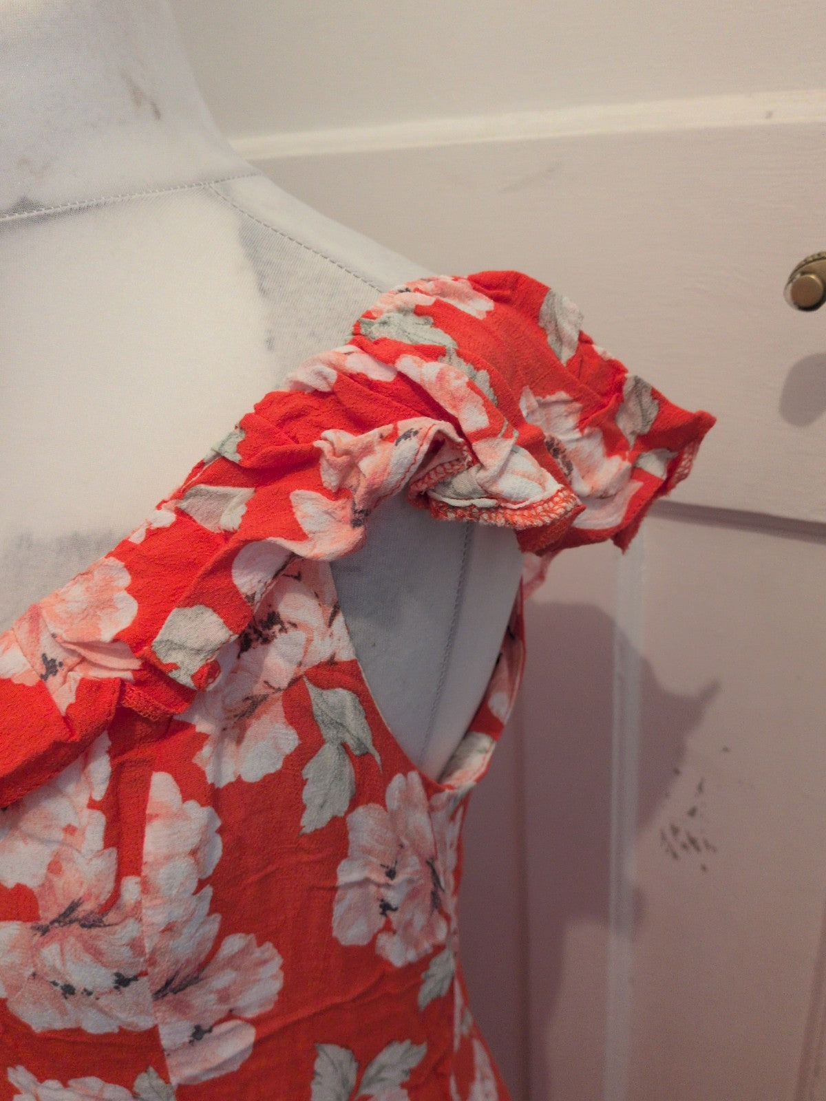 New Look 14 Coral Sleeveless Dress