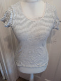 Tu 12 Grey Stripe Short Sleeve T-shirt