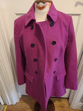 Ladies Dorothy Perkins Size 12 Purple With Black Lining Collared Jacket