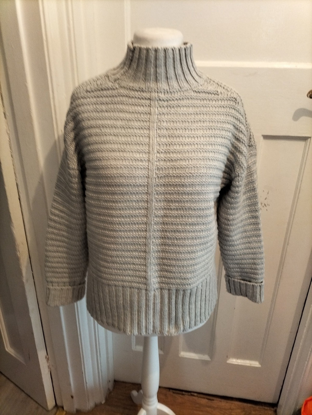 Tu 14 Grey Knit High Neck Long Sleeve Jumper