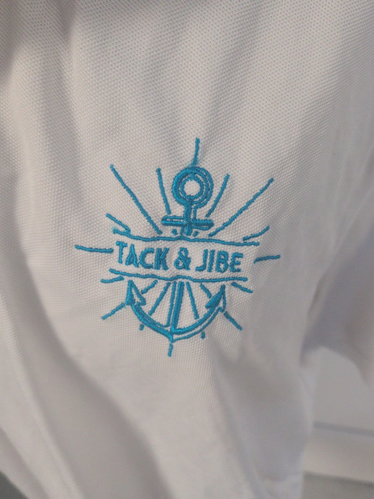 Uneek 2XL White With Blue Short Sleeve Polo Shirt