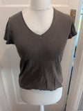 Marks And Spencer 14 Dark Khaki Short Sleeve T-shirt