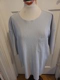 Ladies Zara Size XL Pale Grey Short Sleeved Blouse