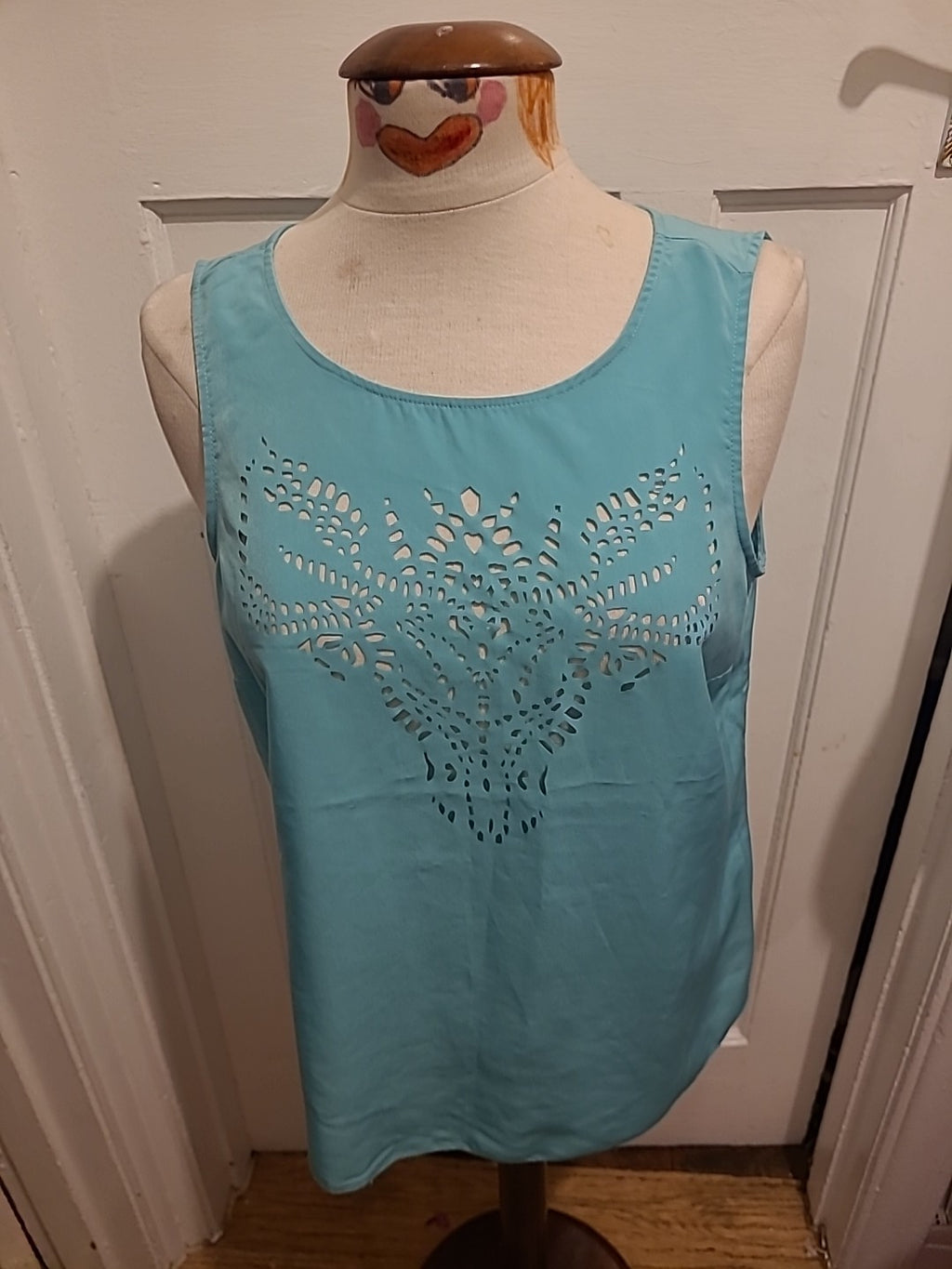 Ladies Maison Scotch Sleeveless Top Size 14 Teal