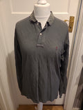 Mens Polo Ralph Lauren Size Large Grey Long Sleeved Polo