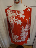 Ladies Marks And Spencer Size 12 Poppy Mix Lined Long Sleeved Blouse