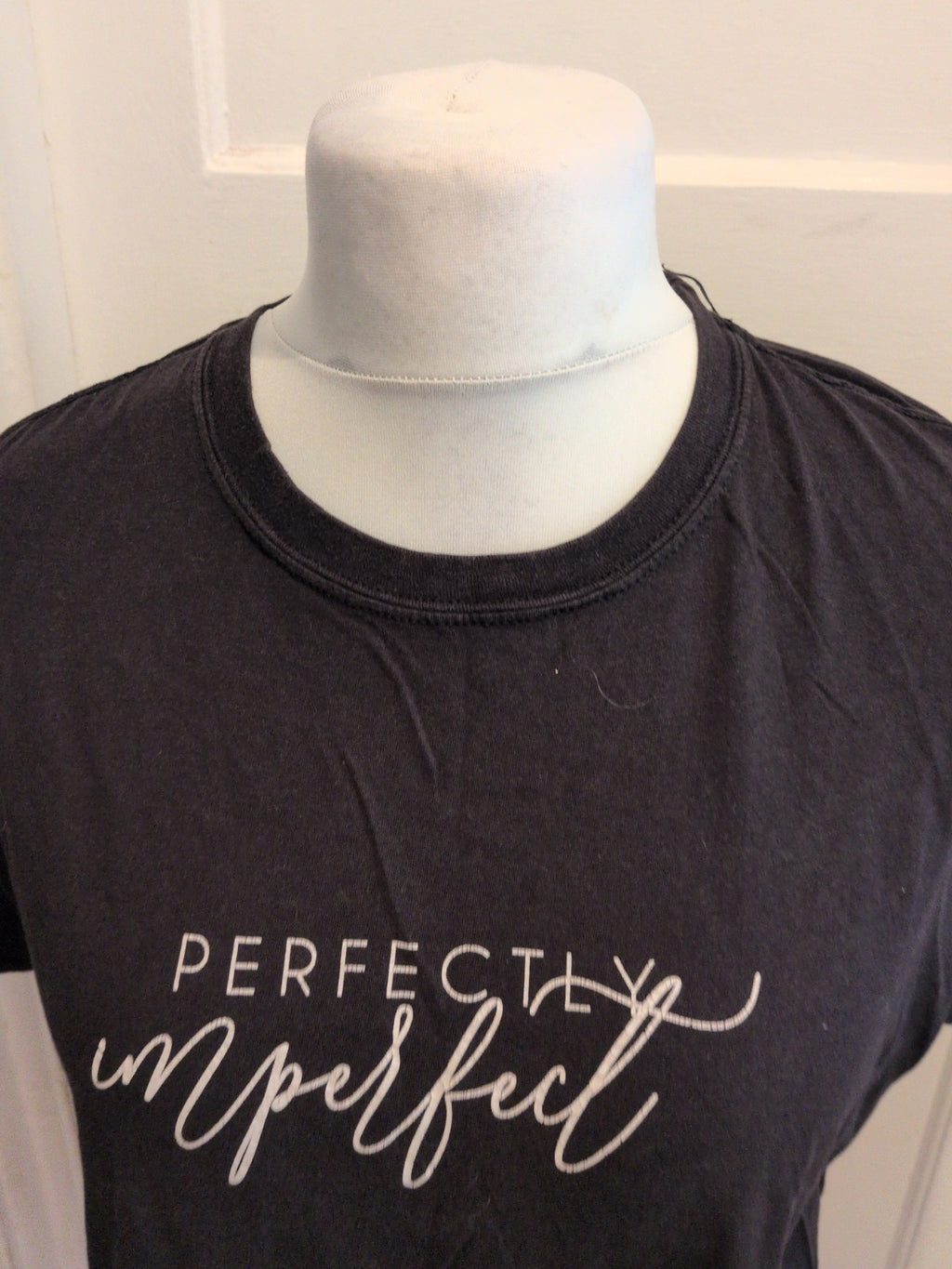Ladies Boohoo Size 16 Black Short Sleeve Print T-shirt