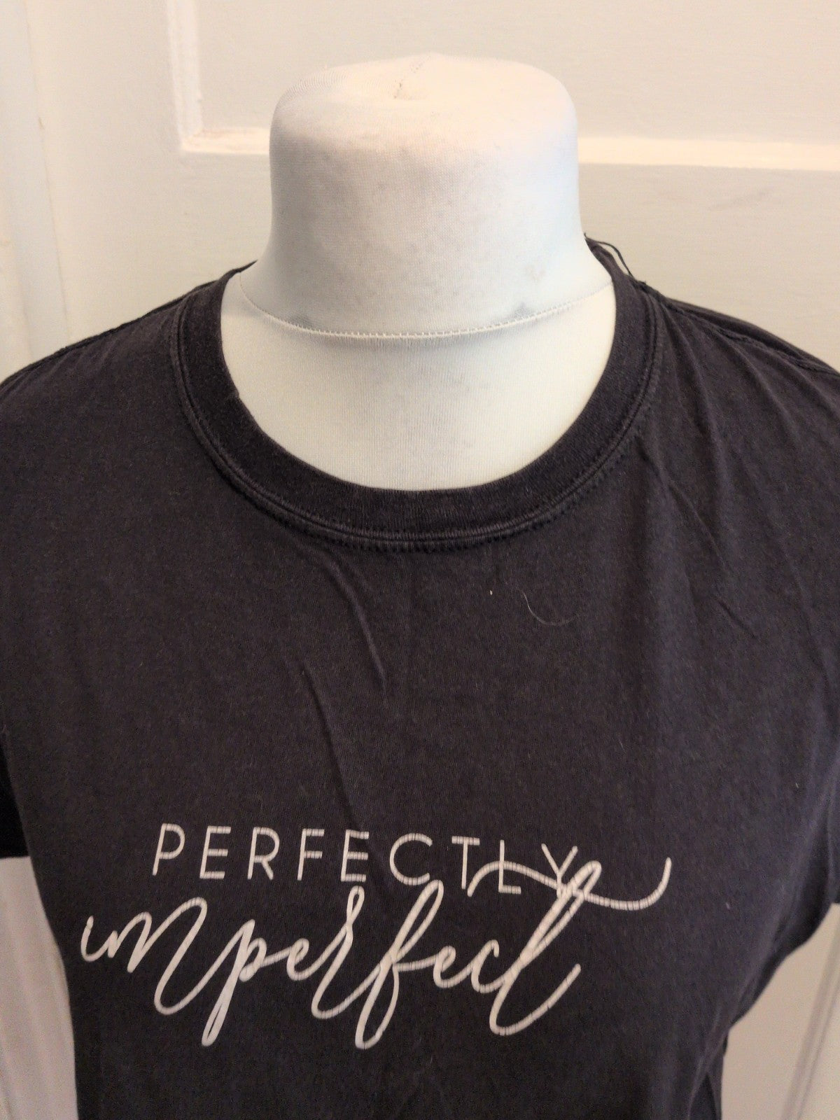 Ladies Boohoo Size 16 Black Short Sleeve Print T-shirt