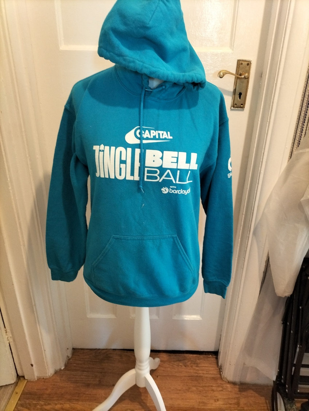 Mens Gildan Size Medium Blue Capitol Hoodie