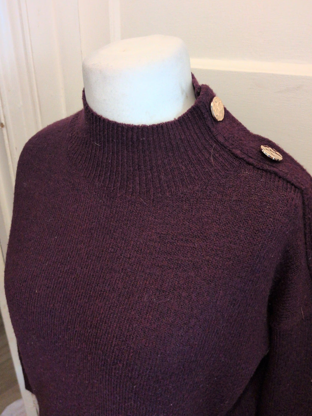 Ladies Dorothy Perkins 10 Dark Purple Pullover Jumper
