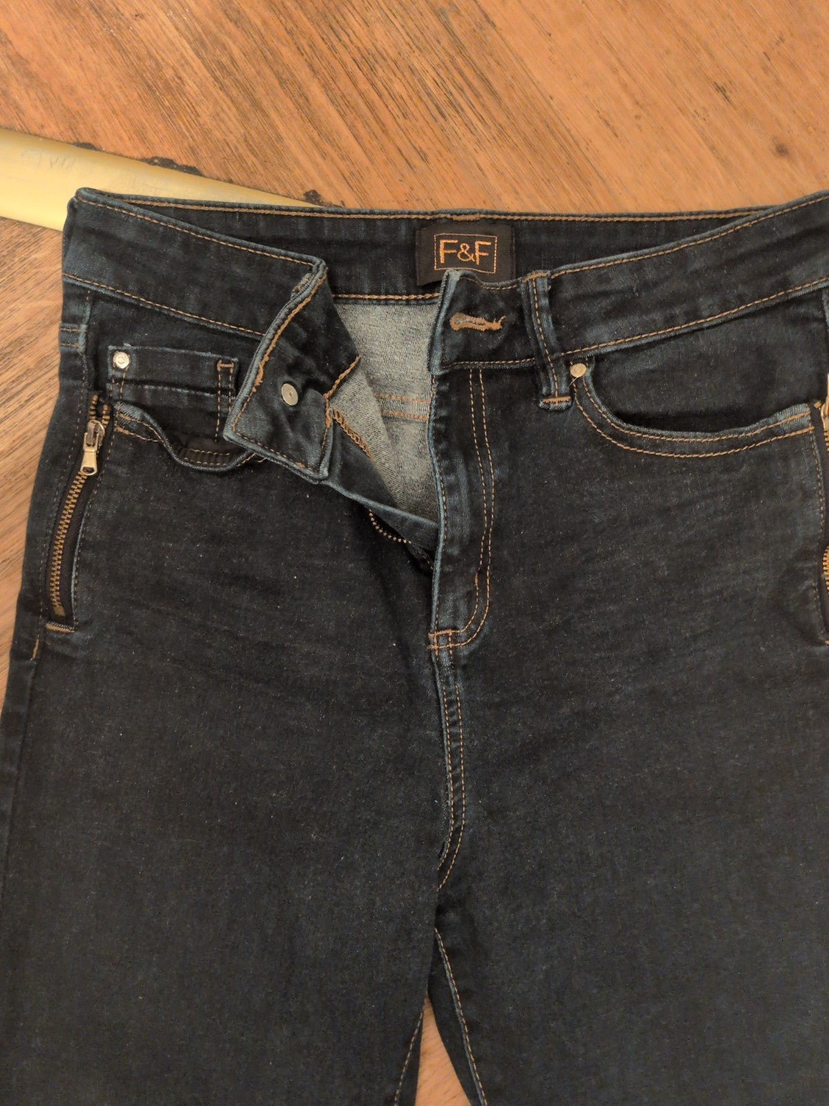 Ladies F&F Size 8 Dark Indigo Slim Jeans