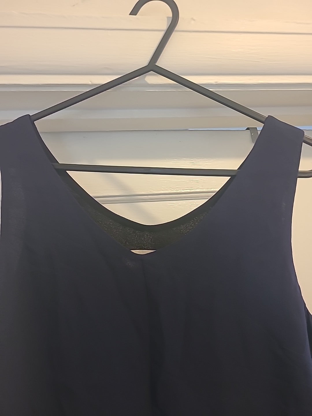Ladies Wheaton&Katzltd Size 8 Navy Lined Sleeveless Tshirt