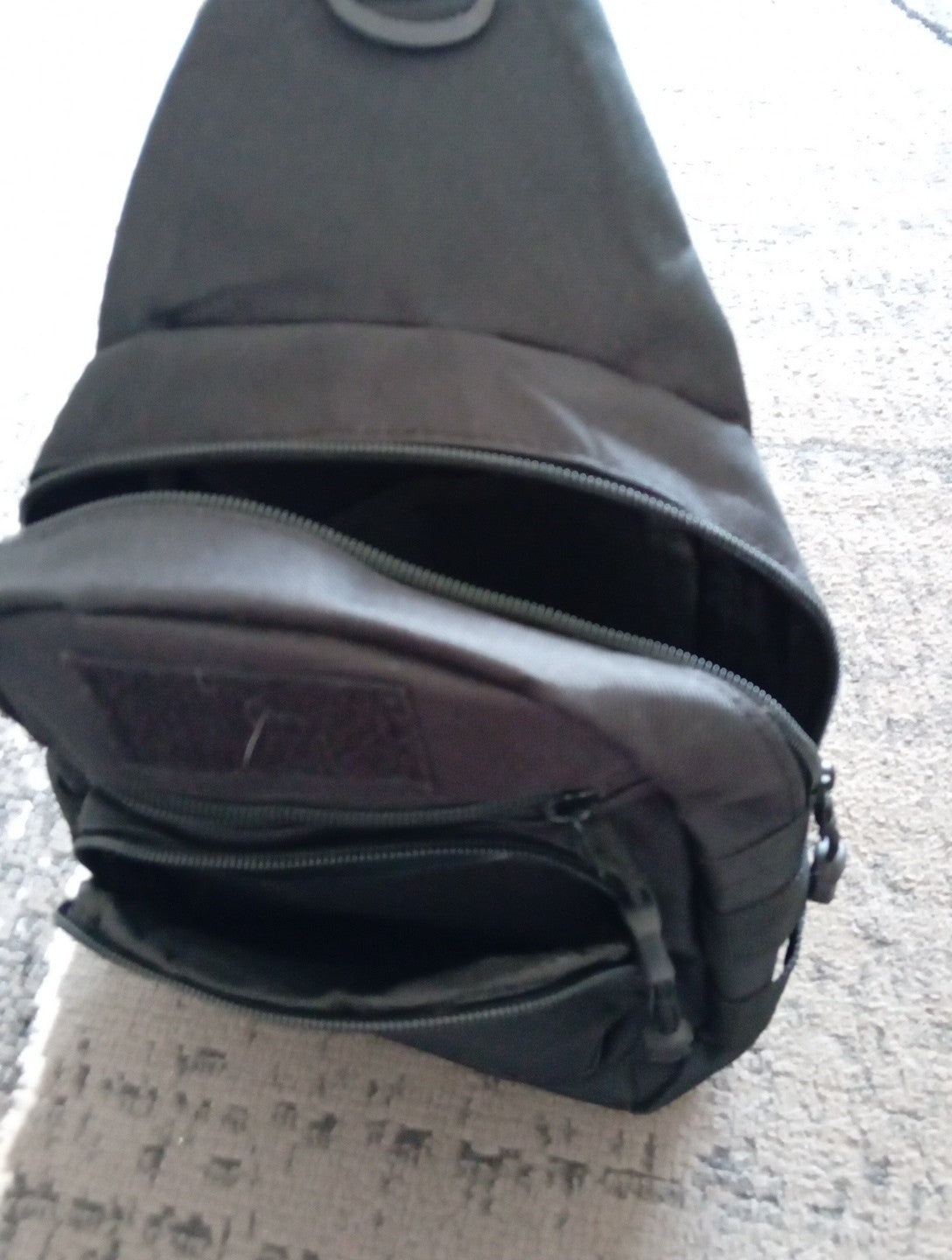 Unisex Black Zipper Shoulder Bag Free Delivery