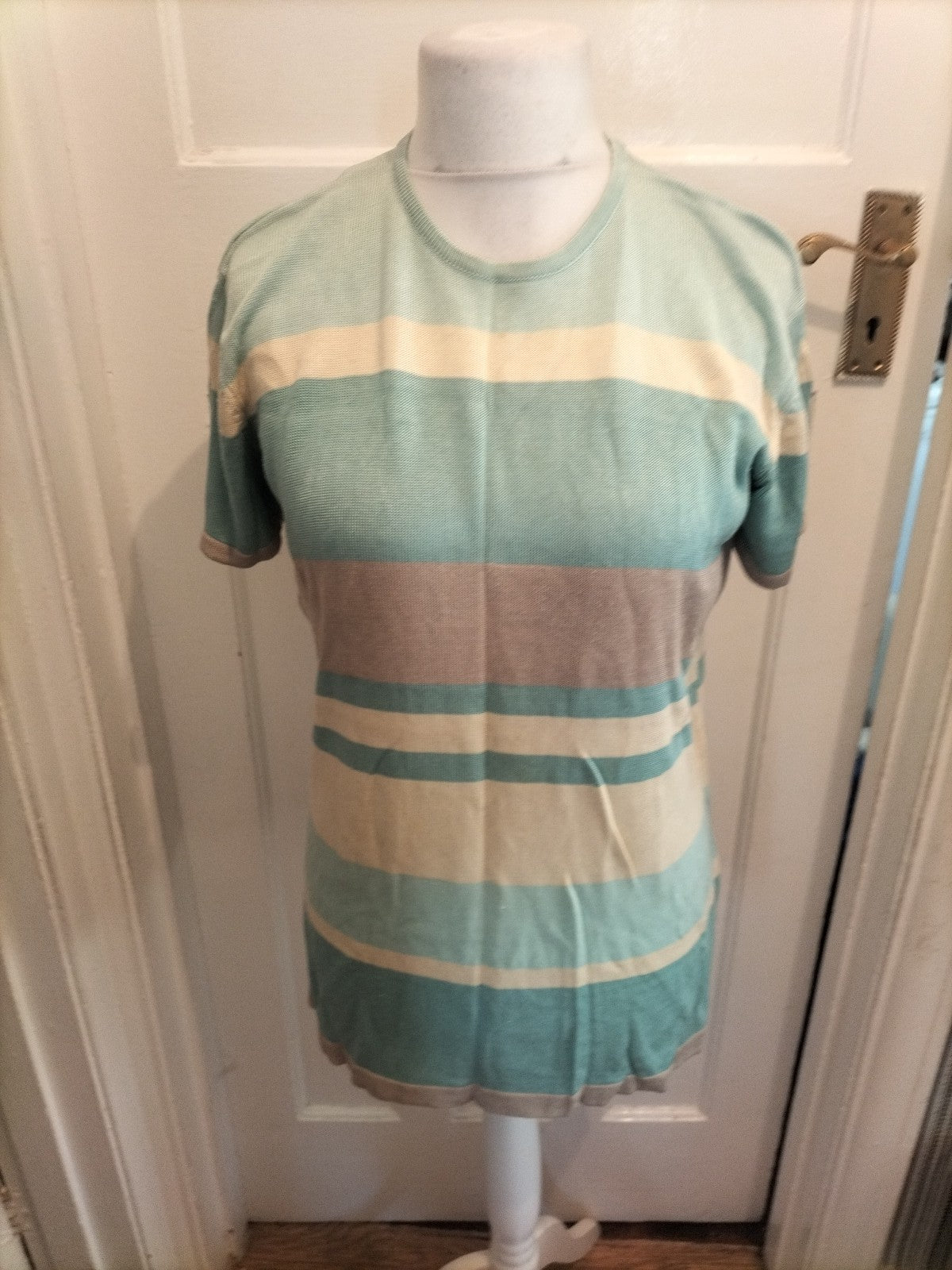 Ladies Platinum Size Large Blue Mix Grey Top