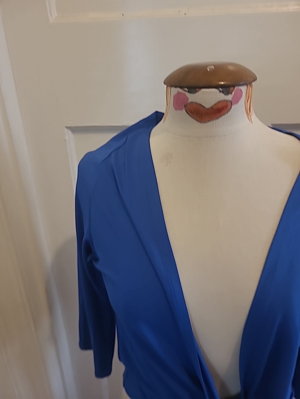 Ladies Sally Allen Free Size Blue Long Sleeved Blouse