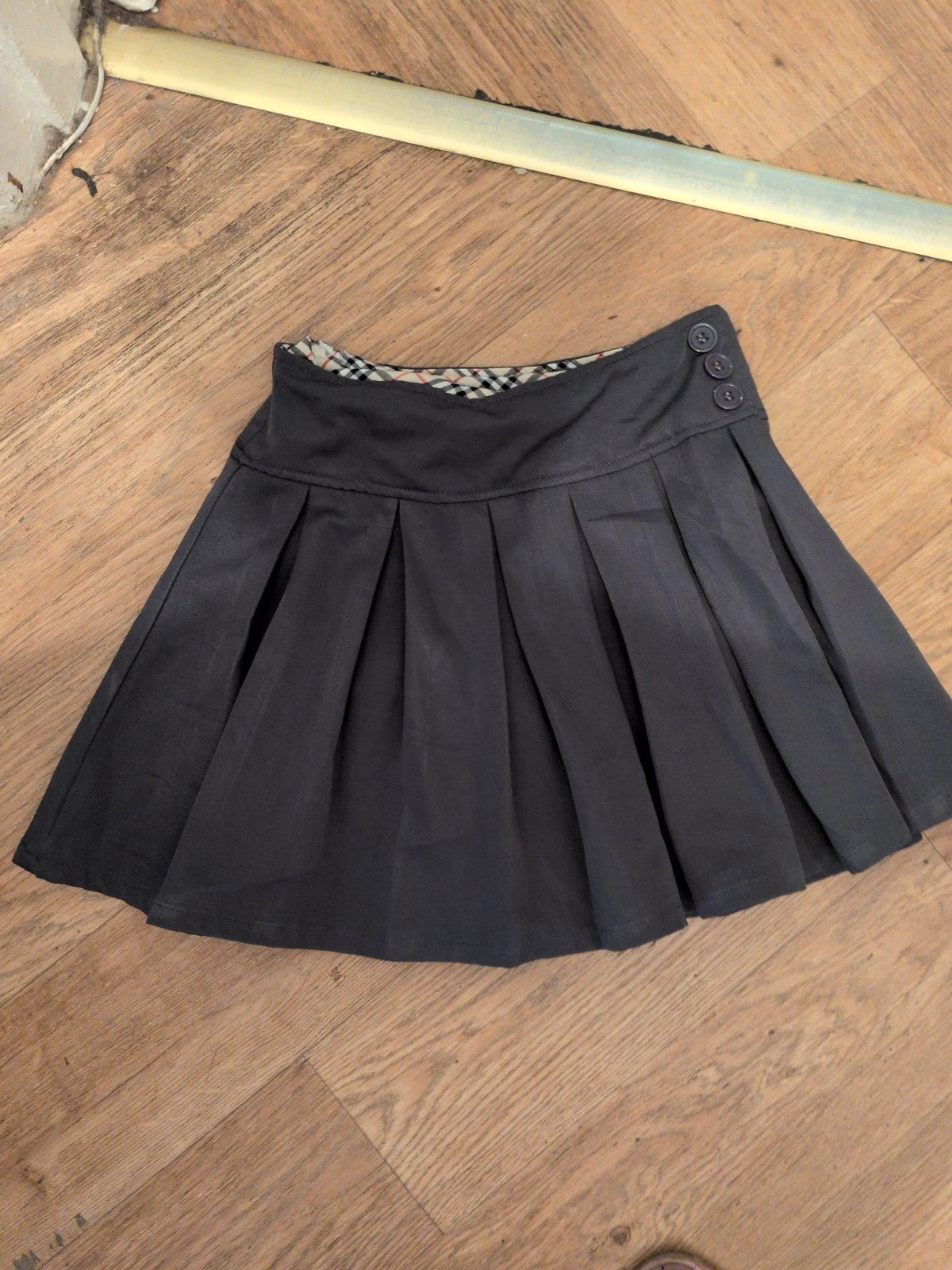 Benzoe 10-11 Years Grey Lined Pleat Skirt Short Length