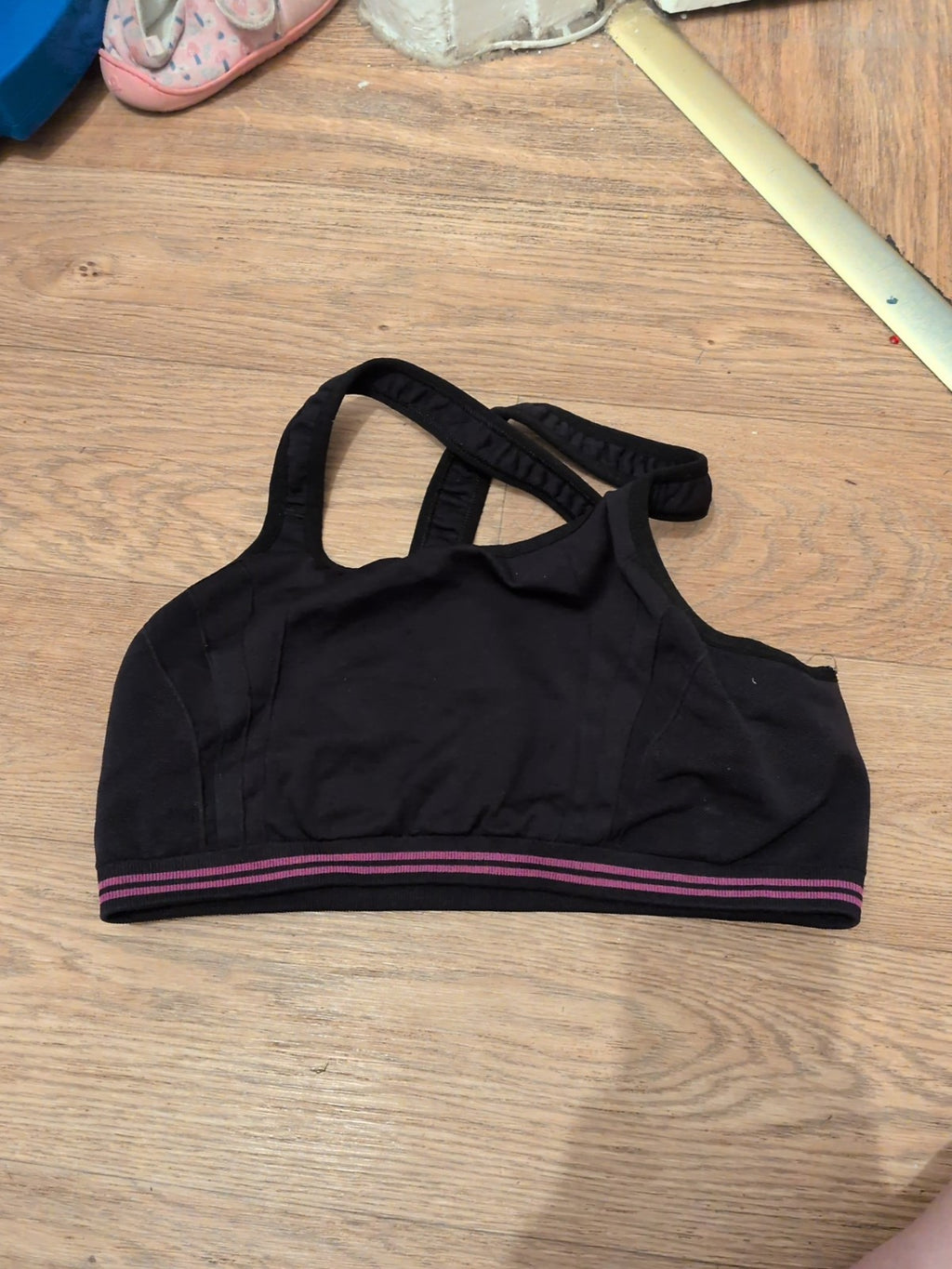 Tu XL Pink And Black Racer Sports Bra