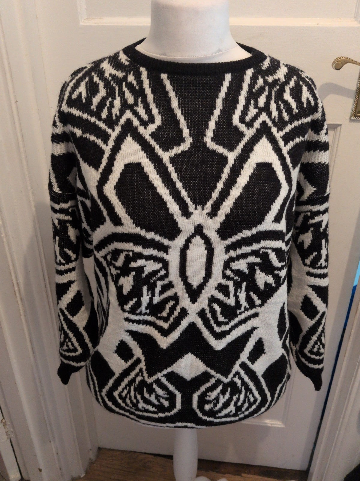 Pulsion Paris XL Black And White Pullover Ladies Jumper