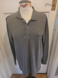 Mens Pierre Cardin Size Large Regular Grey Long Sleeved Polo