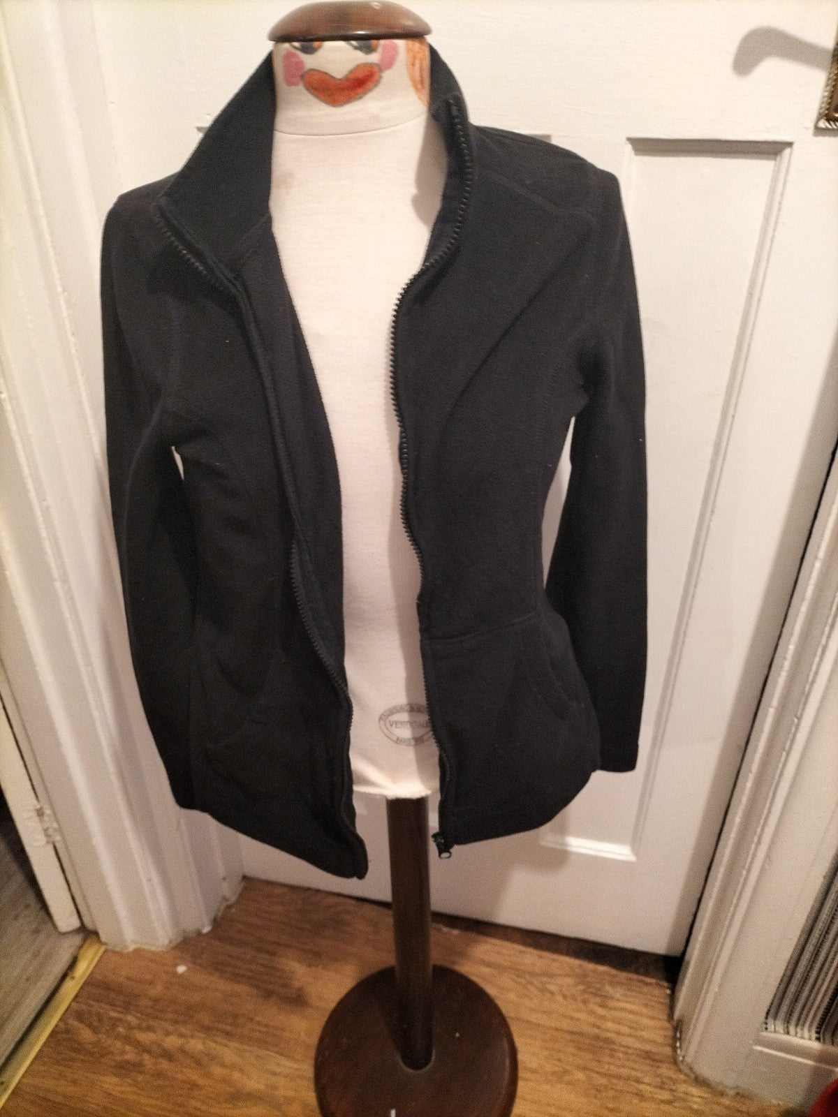 Ladies George Size 10 Black Zip Through Jacket