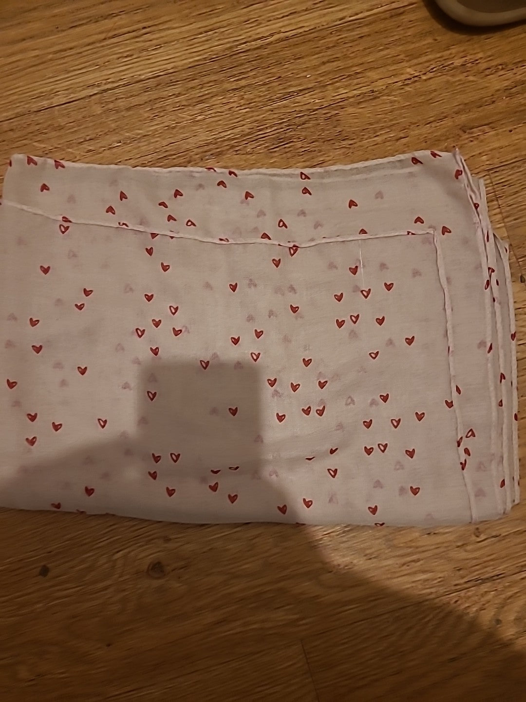 Ladies Pink And Red Loveheart Large Scarf