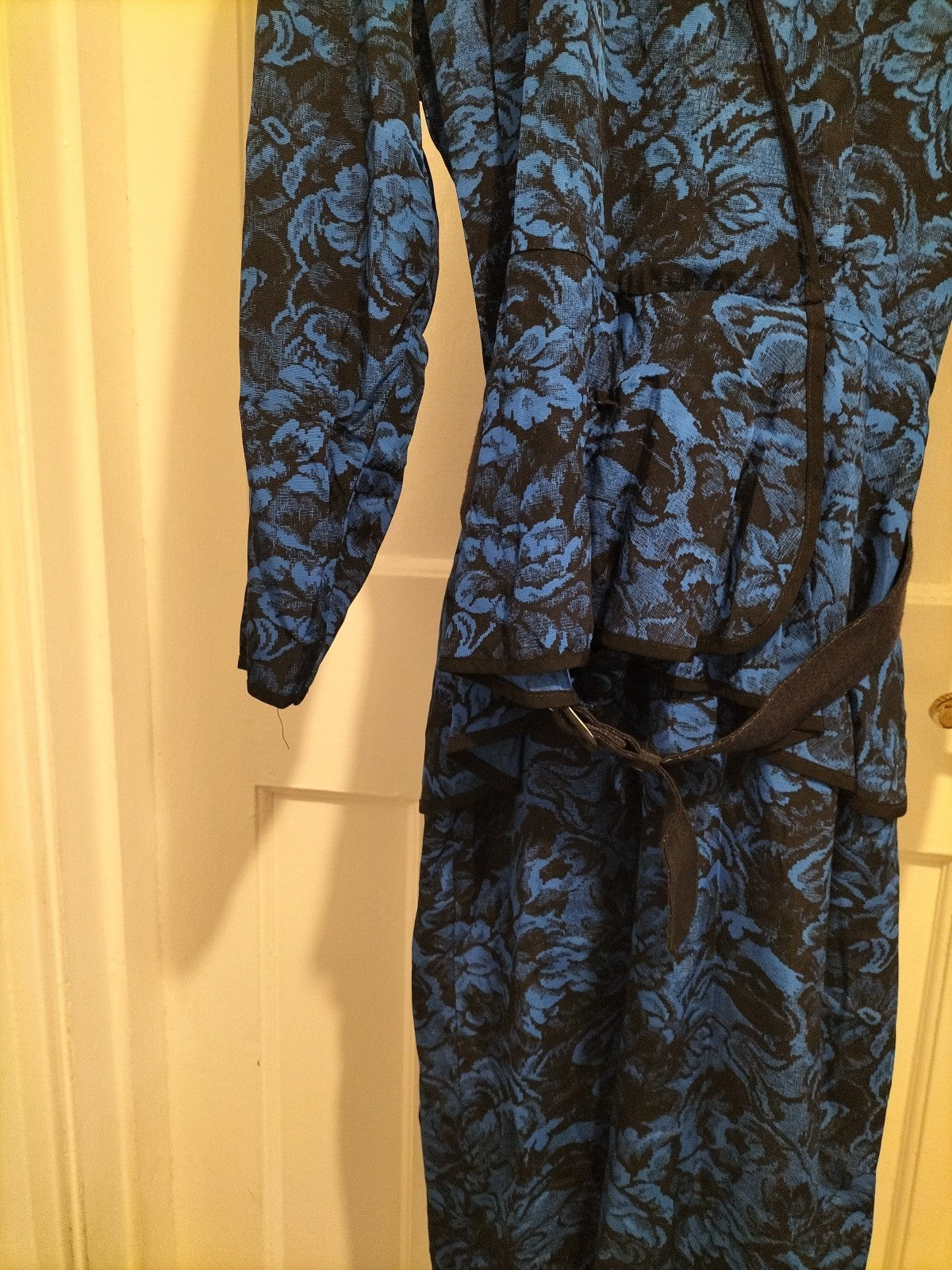 Ladies Size Medium Royal Blue/black Vintage Dress