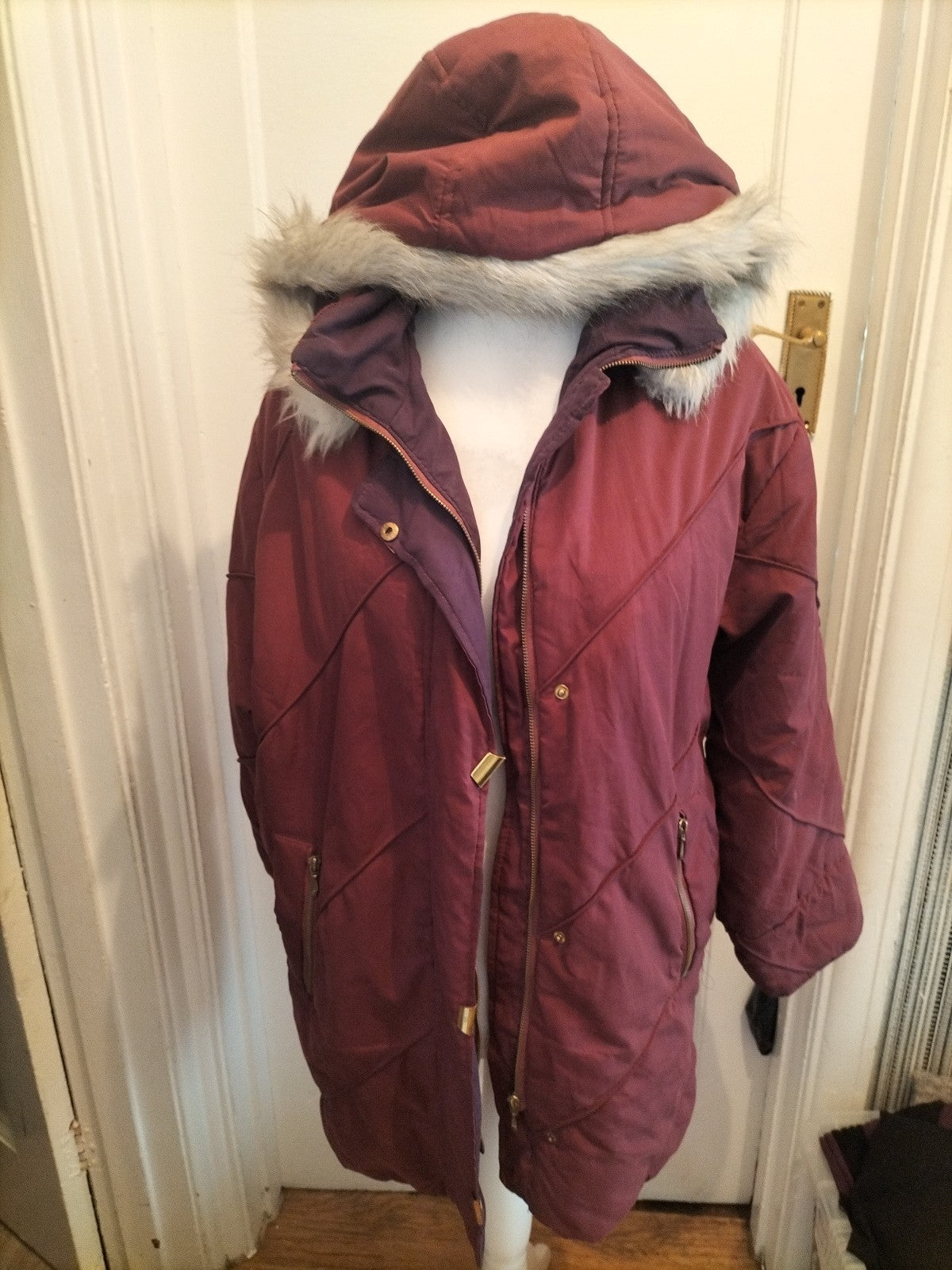 Afibel 16/18 Faux Fur Purple Coat