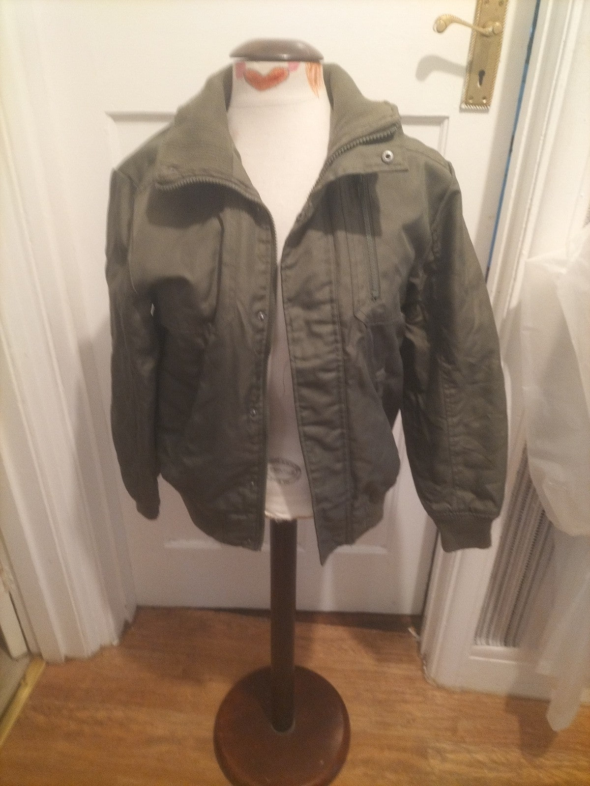 Girls H&M Age 12-13 Years Khaki Lined Coat