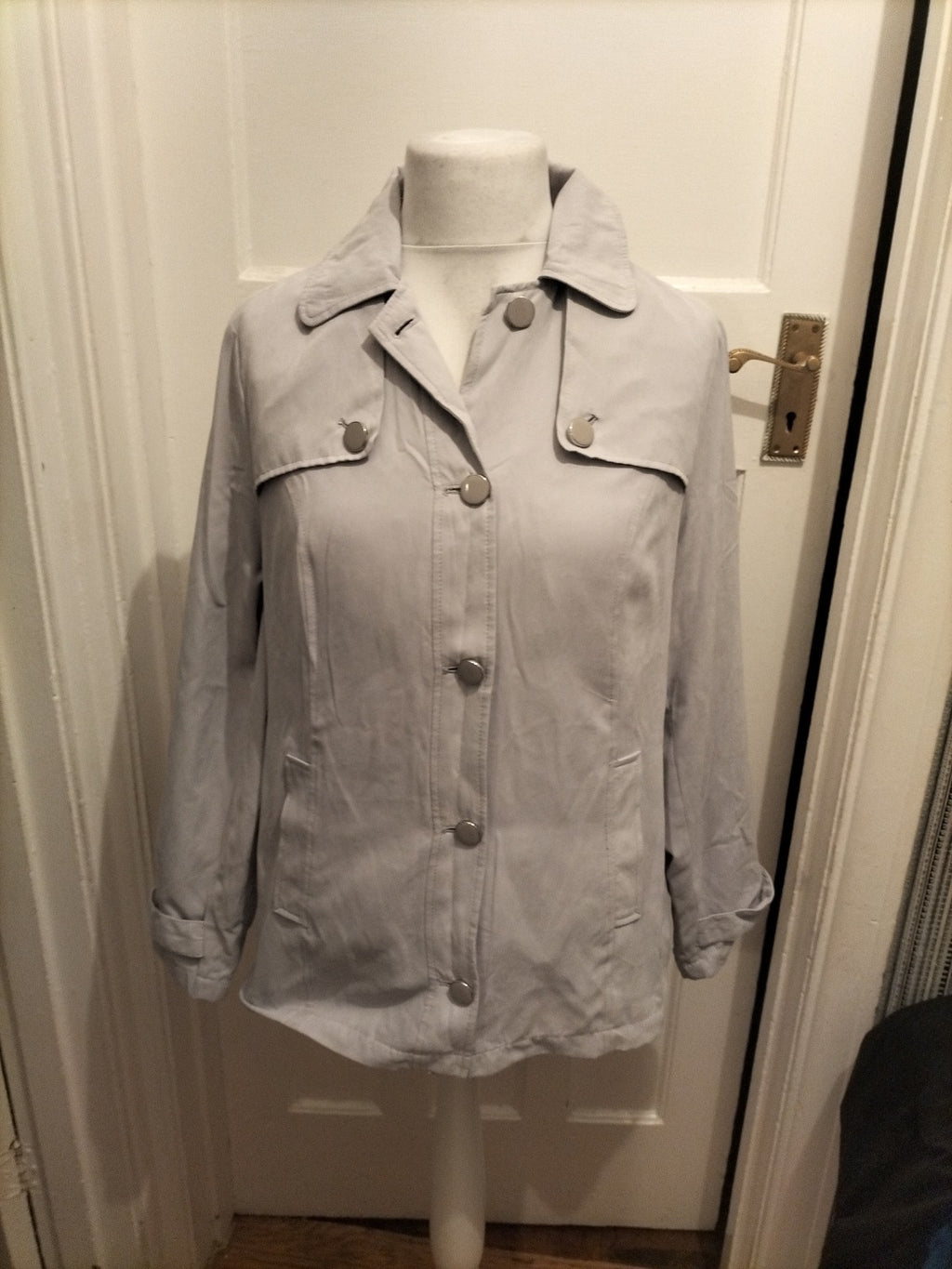 Ladies BHS Size 14 Grey Lined Collared Jacket