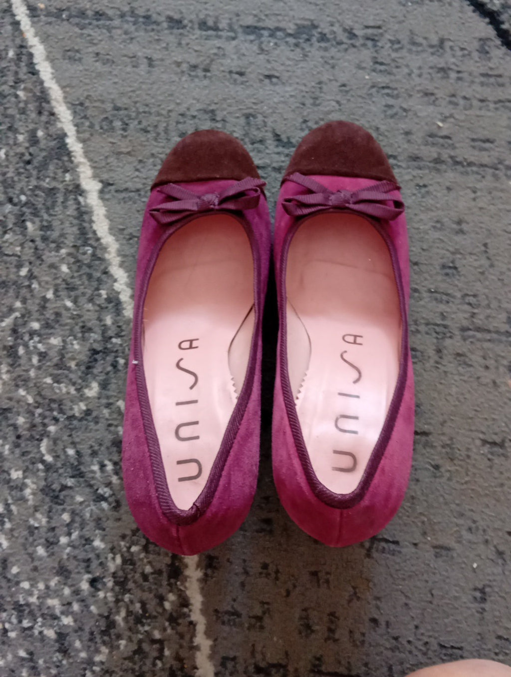 Ladies Heeled Plum Shoes Size 37 Unisa FREE DELIVERY