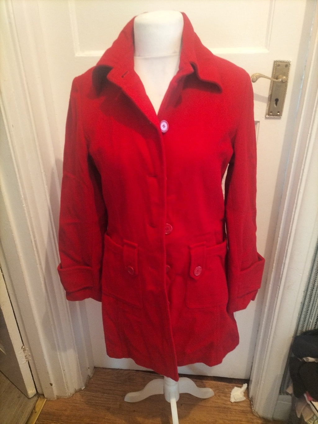 Ladies Life Time Size EU 42 Red Lined Longline Jacket
