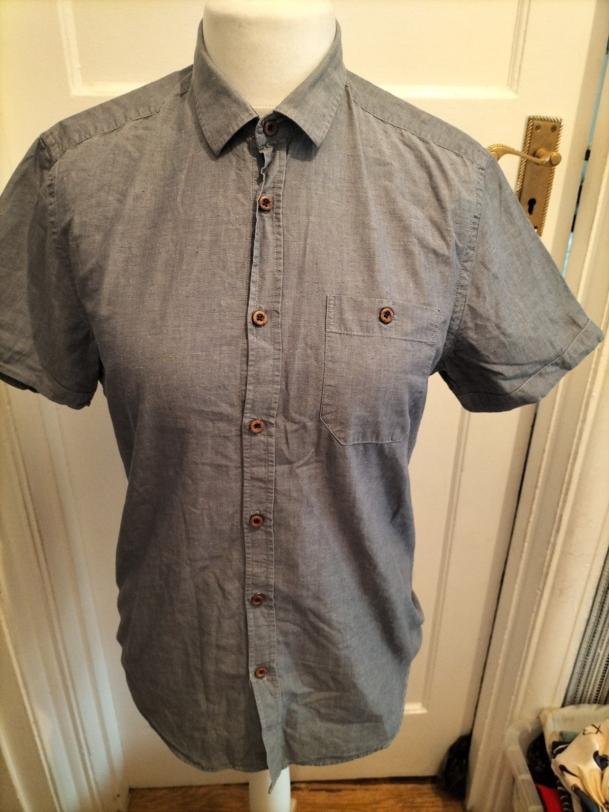 Burton Medium Grey Fitted Short Sleeve Shirt