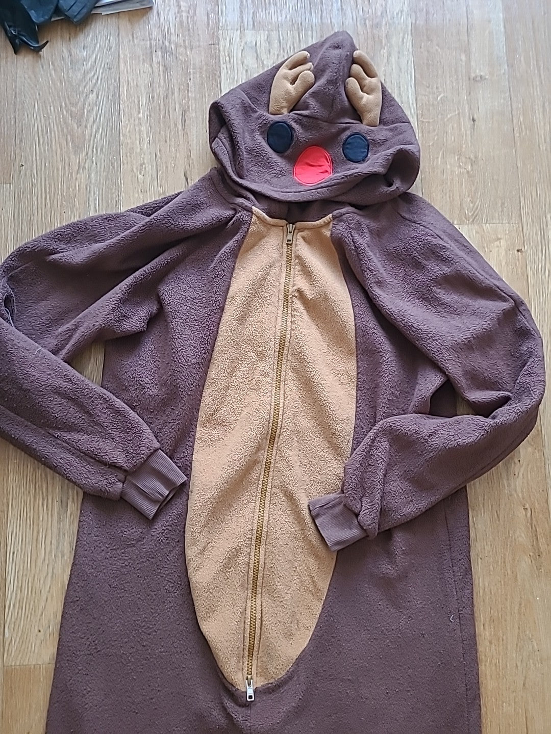 Mens Marks And Spencer Size Medium Brown Reindeer All In One