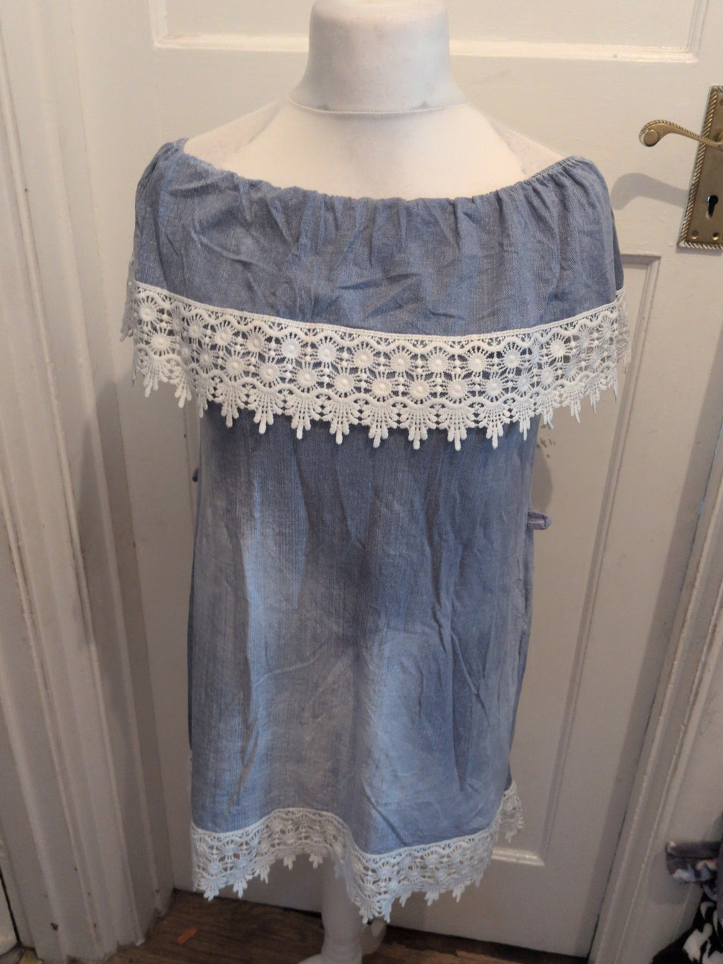 Small Denim Coloured Short Sleeve Dress