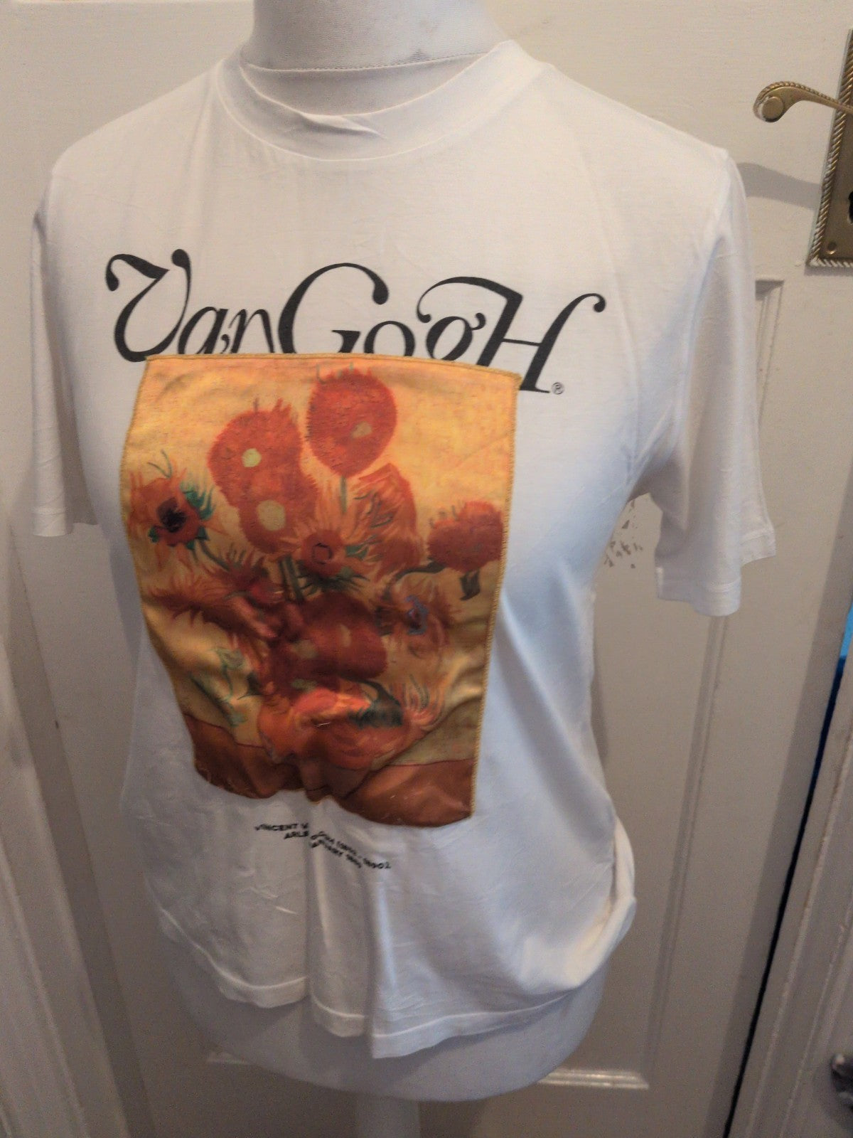 Zara Small White Short Sleeve T-shirt With Orange Floral